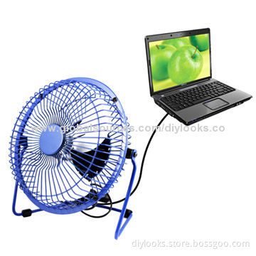 Metal Series Mini USB Fan, 360° Rotate, Lileng-819 (Blue)
